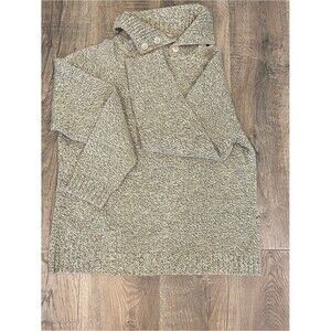 Karen Scott Men's Turtleneck Sweater in Heathered Cream Button Neck Cozy